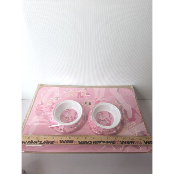 PetEgo Dog Cat Bowl Dish Placement Set Italian Style Whimsical Cartoon Pink NEW - Picture 6 of 8